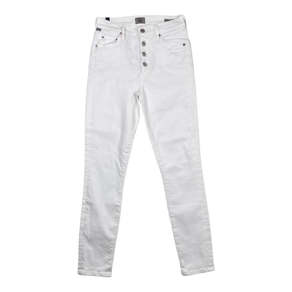 NWT Citizens of Humanity Rocket Ankle Mid Rise Skinny White Jeans-27